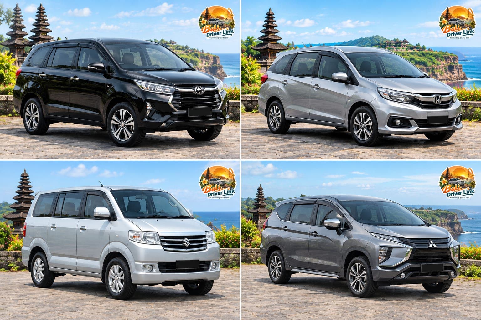 Toyota Avanza and Daihatsu Xenia — standard private cars in Bali